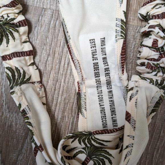 NWT Agua Bendita x Target Tropical Palm Trees Cheeky Bikini Bottom Large - Picture 5 of 9